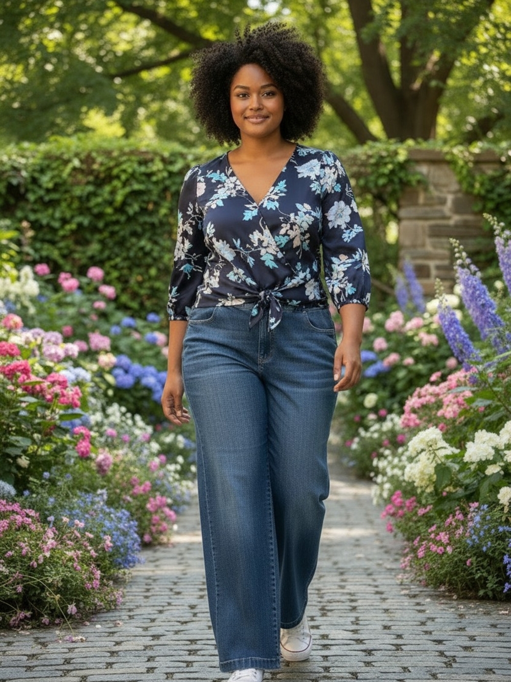 Just My Size Boot-Leg Jeans in Dark Blue